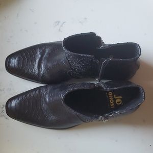 Jo Ghost Lizard Snake Print Leather Boots